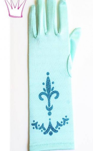  Prinzessin Handschuhe, Frozen Elsa-Glitzeraufdruck, Mädchen