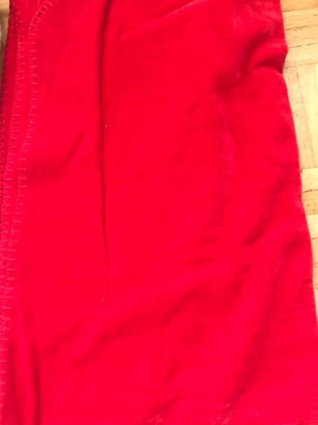 Picknickdecke rot und beige 1.40 m x 1.40 m neu