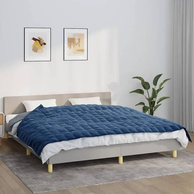 Gewichtsdecke Blau 155x220 cm 7 kg Stoff
