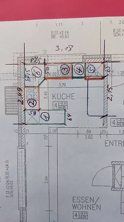 Küche/Arbeitsplatte