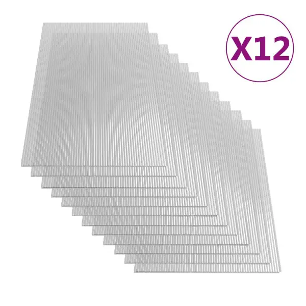  Polycarbonatplatten 12 Stk. 6 mm 140×61 cm