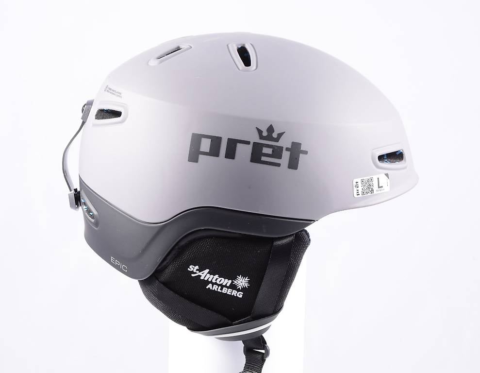 Skihelm Snowboardhelm PRET EPIC 2021, grey/black 59 60 61 62