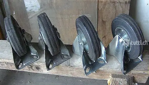  Vollgummiräder 4-Loch Flansch