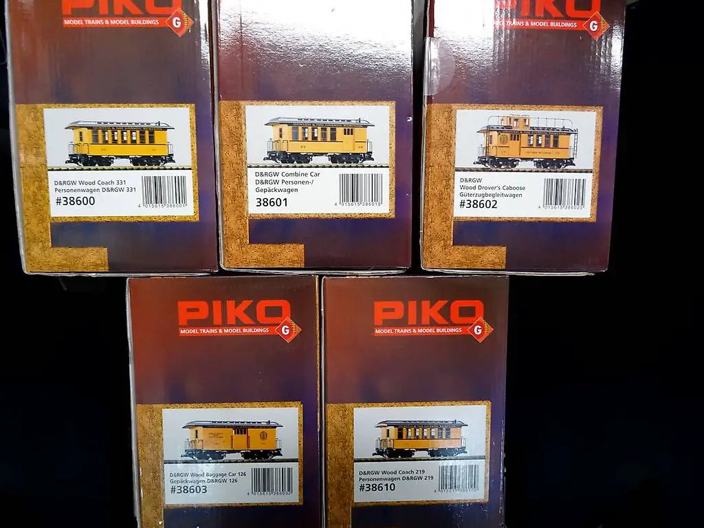Spur G Piko 5 USA Wagen 4-achsig, Metallräder der D+RGW. LGB