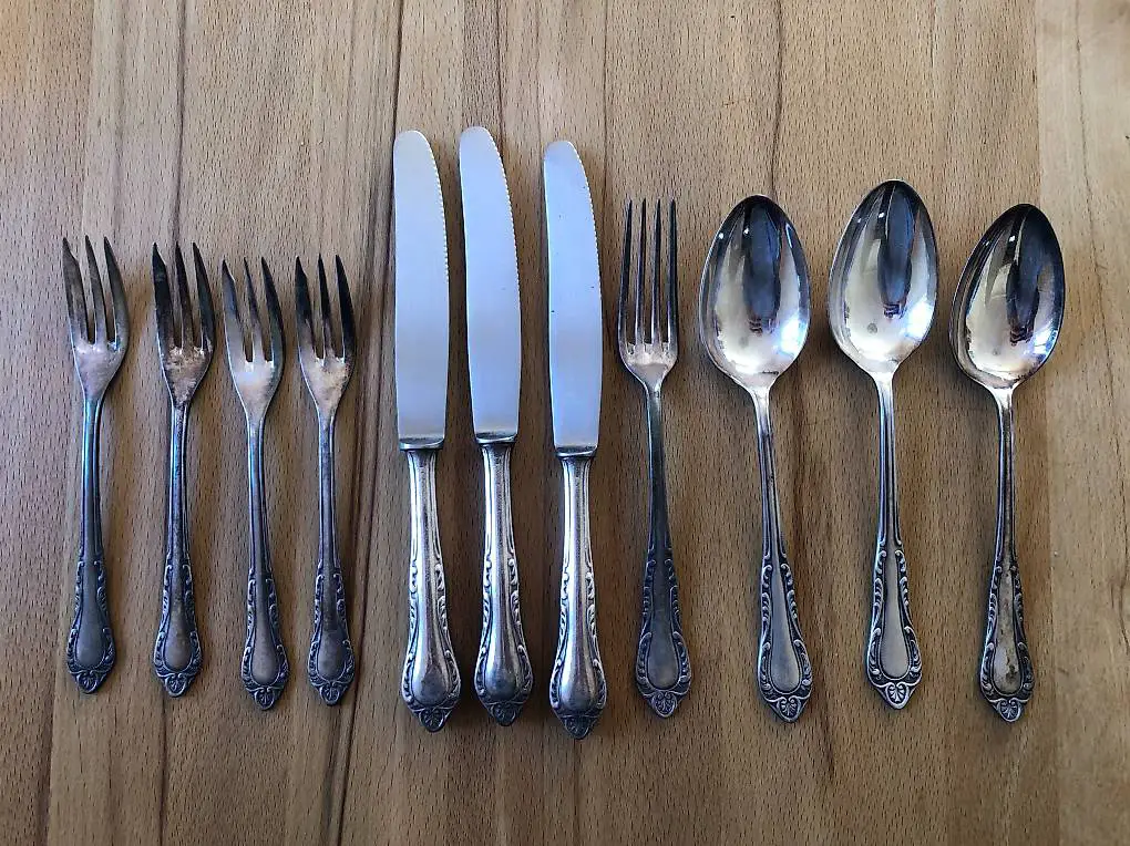 Besteck Deppmeyer Jugendstil versilbert Antik Löffel Gabel