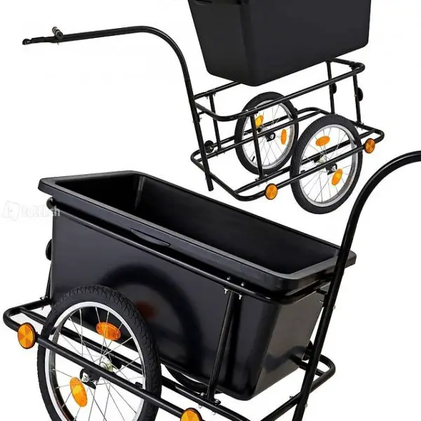  Fahrradanhänger mit 90L Kunststoffwanne