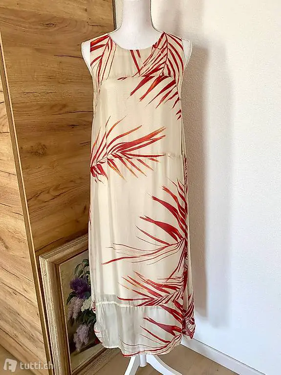 Edles luftiges Seiden Kleid von NILE Gr. S. Maxikleid. Neu