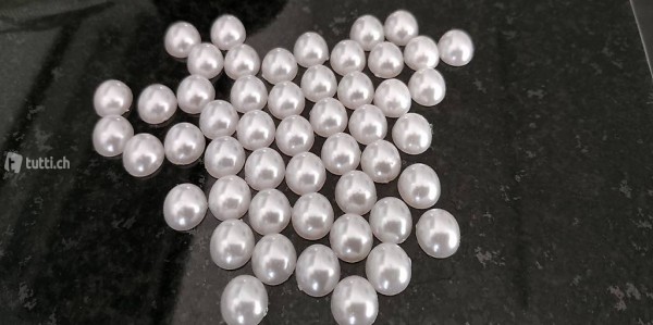 50 Stk. Halbperlen, Perlen zum Basteln