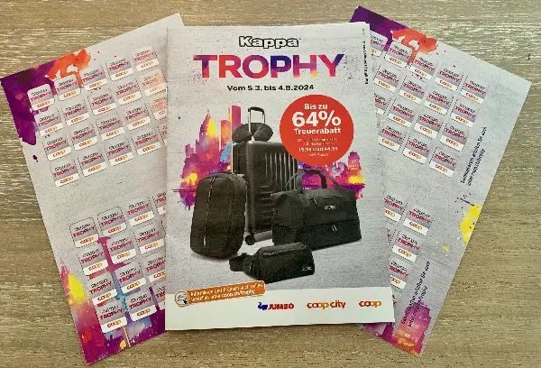Coop „KAPPA Trophy“, 4 volle Sammelkarten, 80 Punkte