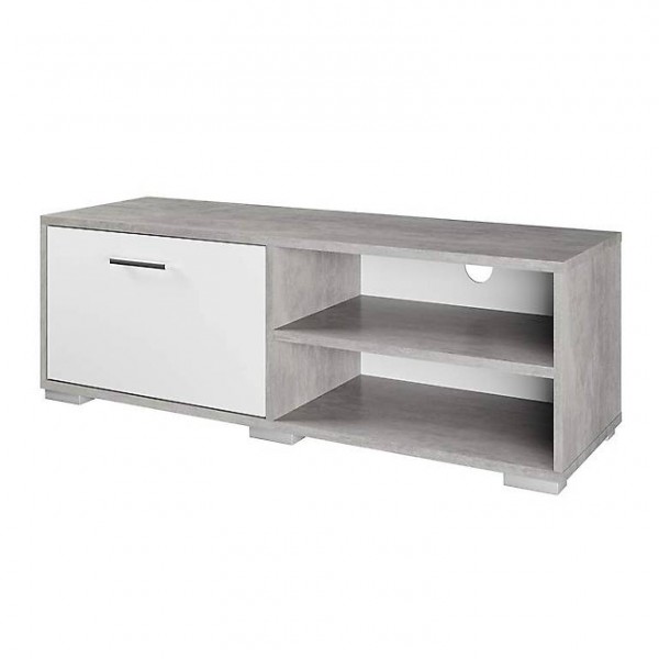  Lowboard Kamilla Weiss Beton - Fernsehschrank