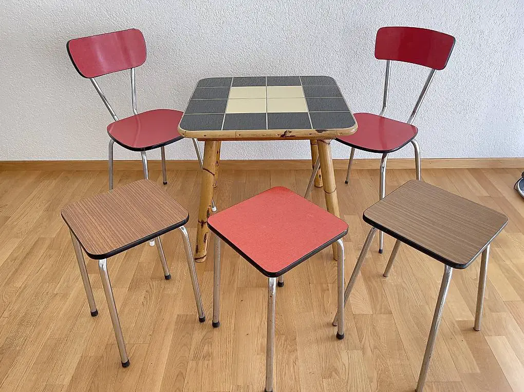 Tisch und Stuhl Vintage Kelko
