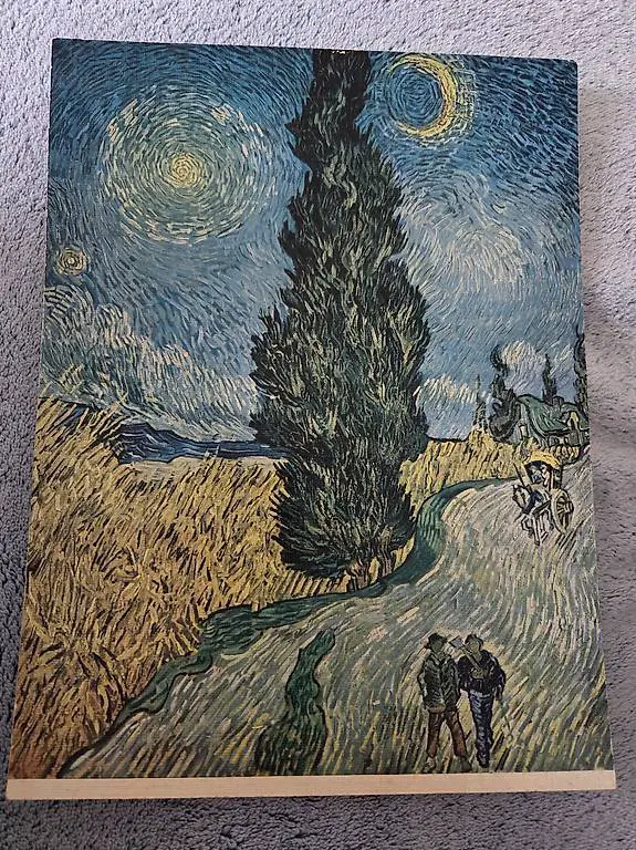 Van Gogh Landstrasse mit Zypresse 1890
